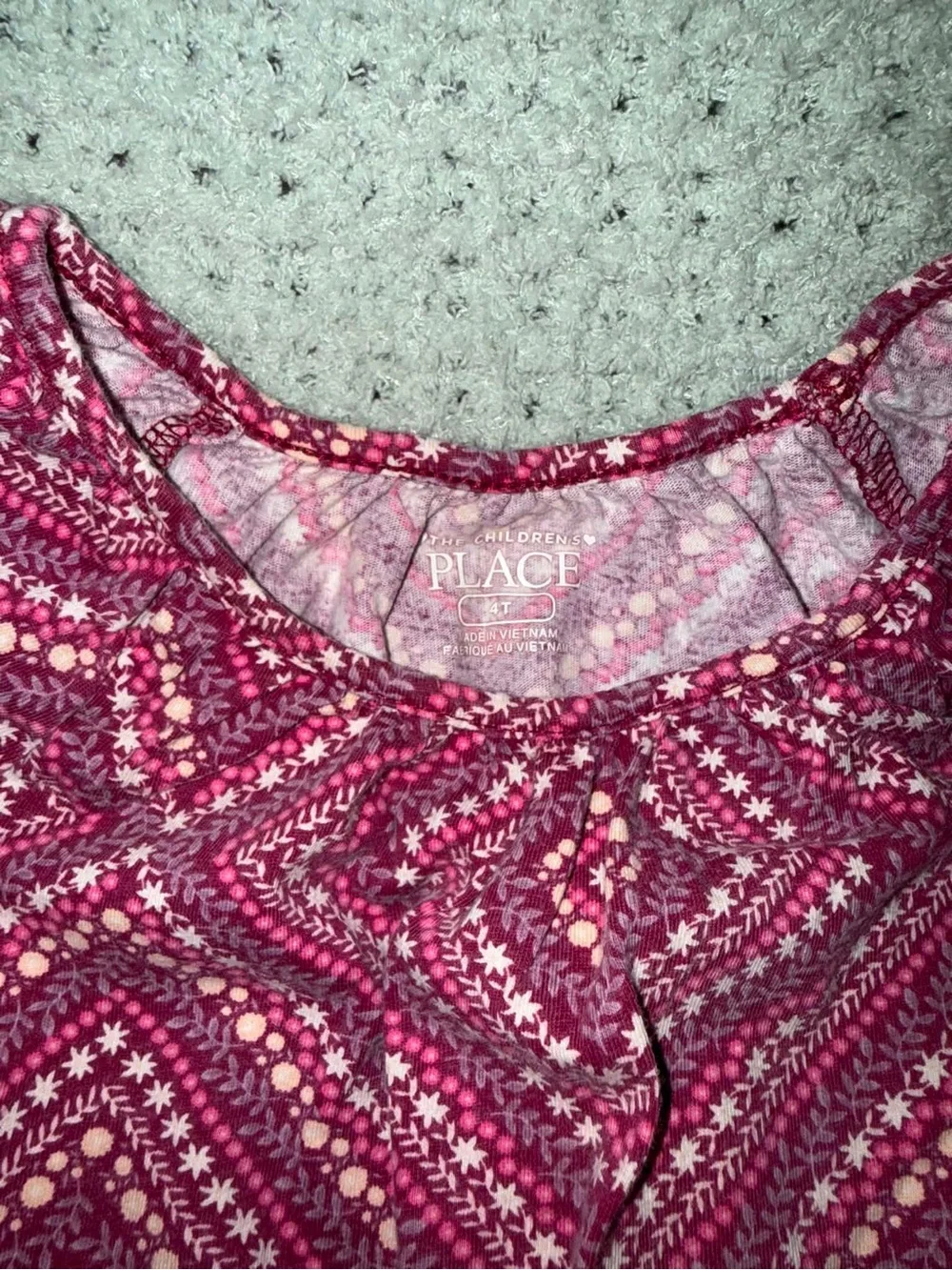 The Children's Place Magenta Geometric Fit & Flare Dress - Picture 4 of 4